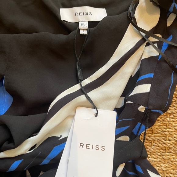 NWT Reiss Erin Palm Print Midi Dress -  Size 2 - Picture 4 of 11